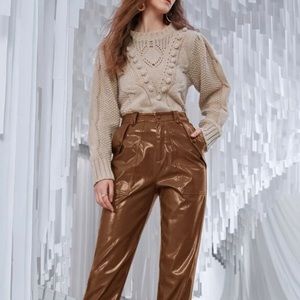 Brown leather pant for sale